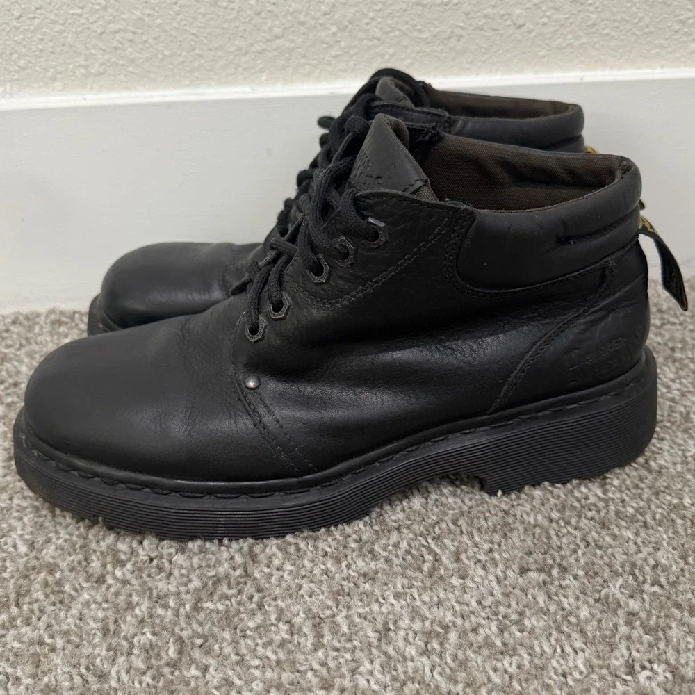 Vintage Doc Martins 8A23 England Men's Size 9 Grunge Chunky Y2K Black Work